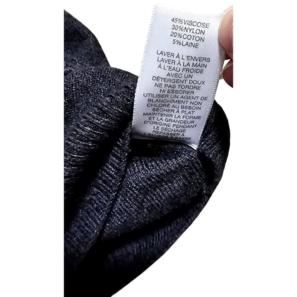 Lord & Taylor Womens XL Dark Gray V-Neck Long Sleeve Knit Sweater - Picture 8 of 11
